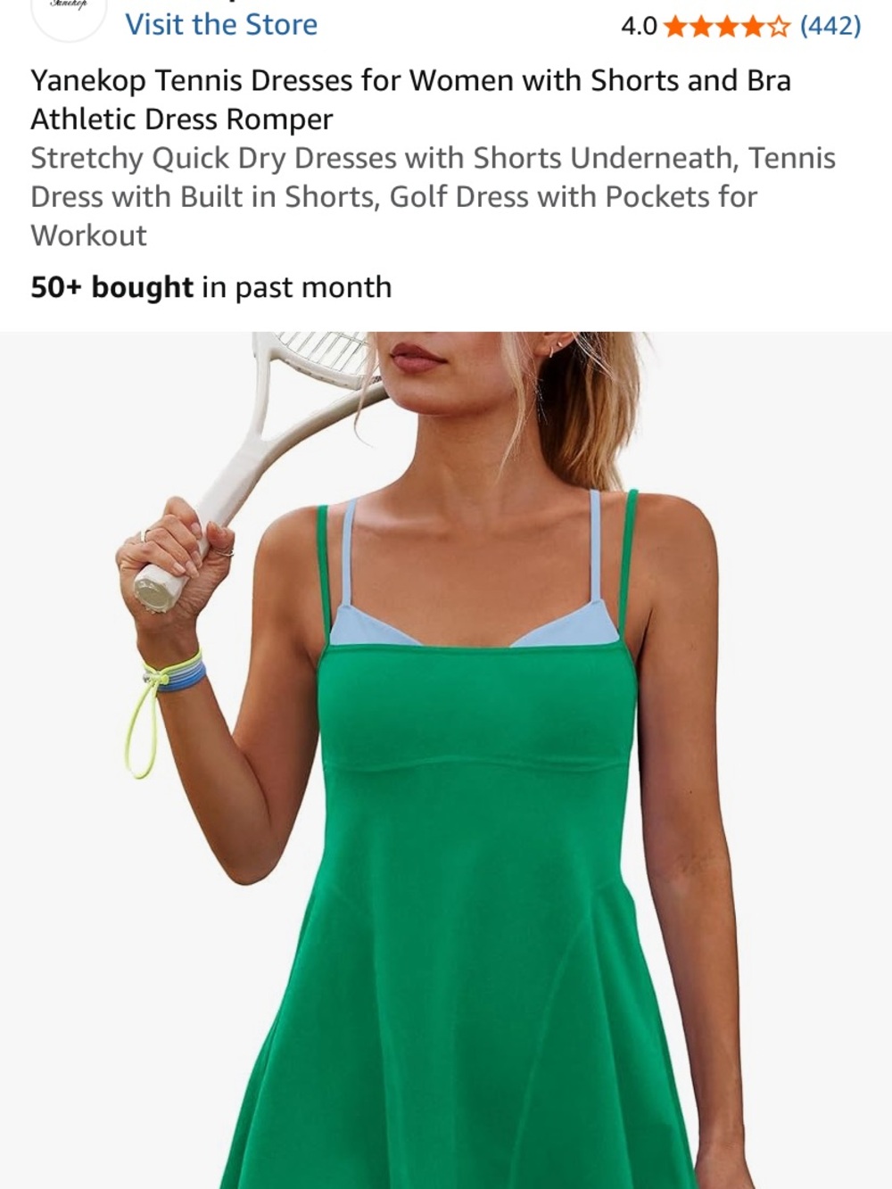 Green Spaghetti-Strap Skater Dress - Casual Women’s Dress